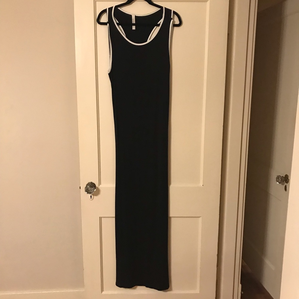 Black and white maxi dress